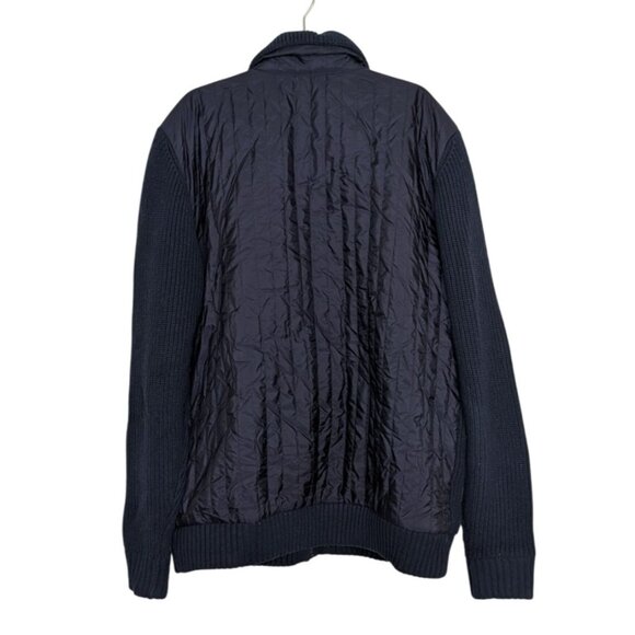 Orvis Ribbed Sweater Mens Size Large Blue Merino Wool Blend Collared Full Zip - Picture 8 of 11